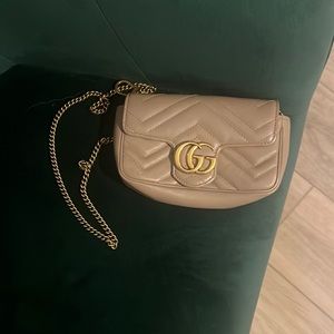 Gucci Marmont super mini in dusty pink